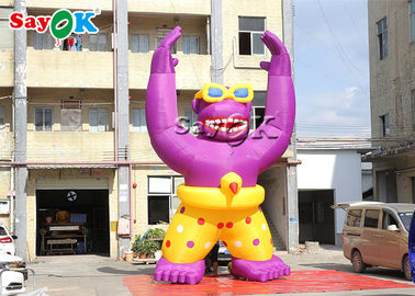 Explodir Personagens de desenhos animados 6m Gigante Rosa Inflavel Gorila Animal Modelo Para Publicidade ao Ar Livre