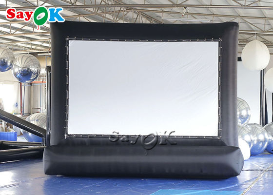 Tela de filme inflável comercial exterior do projetor do preto exterior inflável da tela