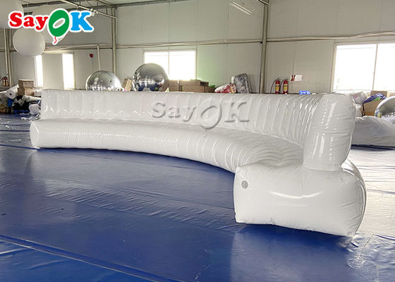 6.367m curvou o sofá inflável do ar da mobília multifuncional branca