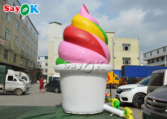 Modelo inflável feito sob encomenda do cone de gelado do PVC 5mH