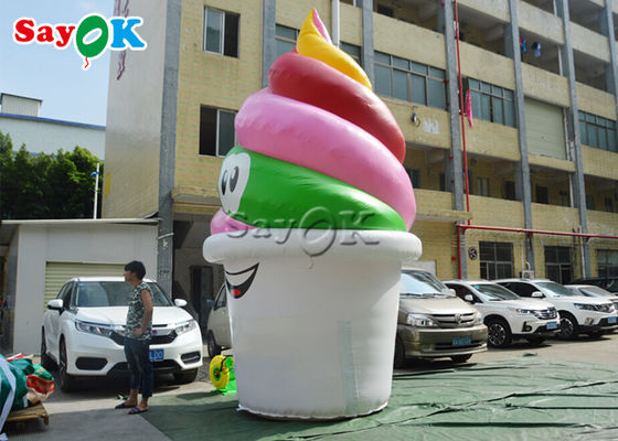Modelo inflável feito sob encomenda do cone de gelado do PVC 5mH