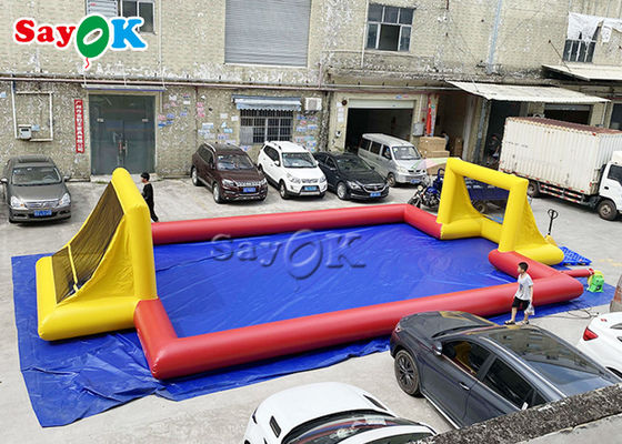 Jogos infláveis 10x7x2.5mH Digitas das crianças que imprimem o campo de futebol inflável para crianças