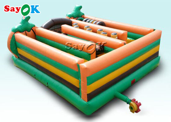 Tema comercial Dia das Bruxas Maze Obstacle Course Inflatable Games inflável da abóbora para crianças