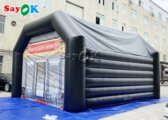 Tenda inflável para uso externo personalizada preto 0,4 mm PVC Tenda de cúpula inflável para eventos