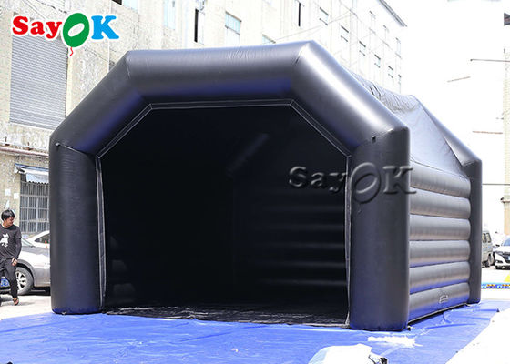 Tenda inflável para uso externo personalizada preto 0,4 mm PVC Tenda de cúpula inflável para eventos