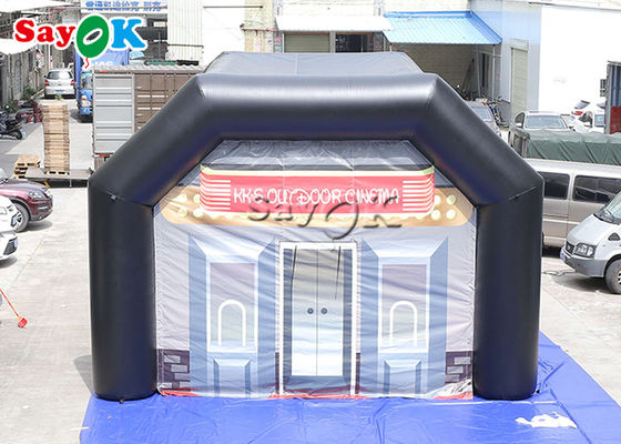 Tenda inflável para uso externo personalizada preto 0,4 mm PVC Tenda de cúpula inflável para eventos