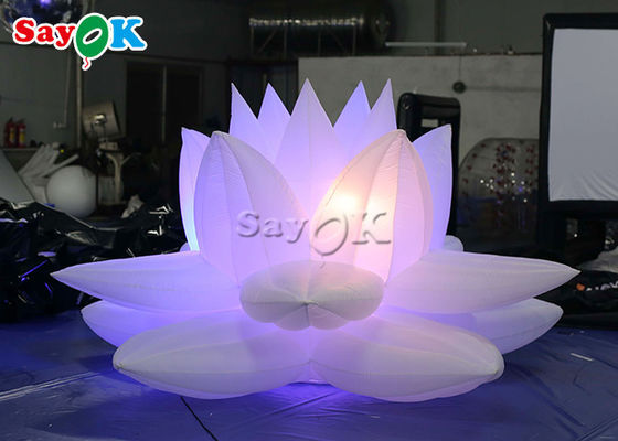 Decoração 3m Lotus Flower Model With Led inflável do partido