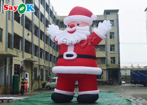 Publicidade de tecido de Oxford Decoração inflável do Pai Natal Personagens de desenho animado para festas de aniversário