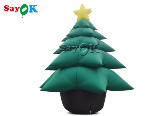 das decorações infláveis do feriado de 5m árvore de Natal verde com ornamento