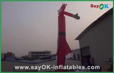 Dançarino Inflatable Products do ar do ventilador 750w de Rental Christmas Santa 6m do dançarino do ar