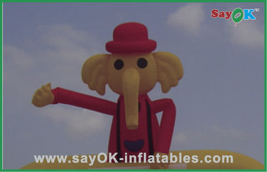 Dançarino inflável de Elephant Style Sky do dançarino do ar da propaganda amarela do homem da dança do ar