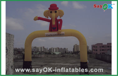 Dançarino inflável de Elephant Style Sky do dançarino do ar da propaganda amarela do homem da dança do ar