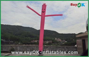 Um ventilador equipado com pernas 750w de Pink Mini Inflatable Air Dancer With do dançarino do ar para a propaganda
