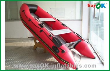 Dos barcos infláveis vermelhos do PVC da fibra de vidro barco inflável de pouco peso engraçado
