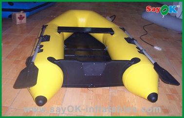 Calor - barco inflável de pouco peso selado dos barcos infláveis amarelos do PVC