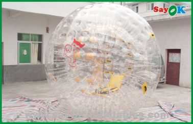 Bola feita sob medida humana do hamster da bolha inflável gigante do PVC dos jogos exteriores para o parque de diversões 3.6x2.2m
