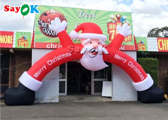 Arcada inflável do Natal que anuncia o Natal Santa Arch For Shop Decoration inflável