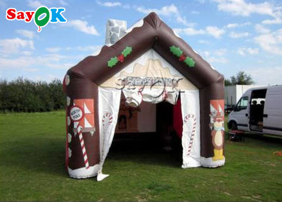 Tenda de casa inflável personalizada para o exterior Tenda inflável de Natal para festa infantil