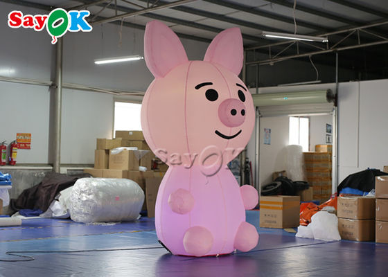 Anunciando o porco inflável feito sob encomenda da mascote da explosão dos produtos de 2.8m