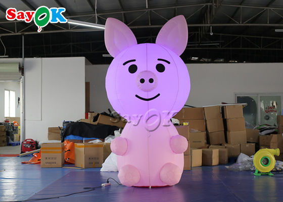 Anunciando o porco inflável feito sob encomenda da mascote da explosão dos produtos de 2.8m