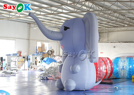 Desfile de elefantes infláveis Personagens de desenhos animados infláveis Elefante com sopro