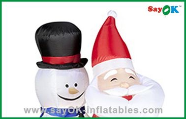 Natal Santa ou decorações infláveis do feriado do boneco de neve com trenó