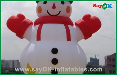 Altura inflável da decoração 5m do Natal do boneco de neve de Santa do Natal