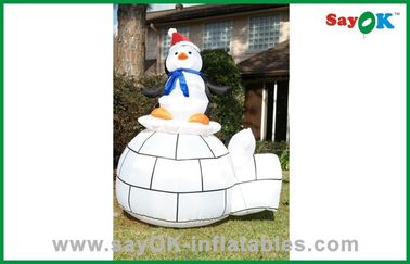 Decorações infláveis do feriado do boneco de neve bonito de Santa do Natal com chapéu de Santa