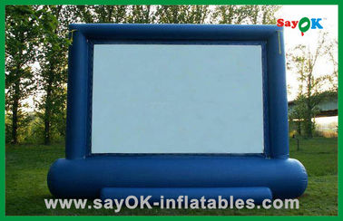 Tela de filme inflável de venda quente exterior de pano da projeção da tela inflável 4X3M Oxford Cloth And da tevê para a venda