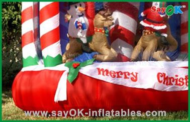 Leão-de-chácara inflável da casa da decoração do Natal, produto feito sob encomenda de Inflatables