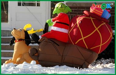 Decoração inflável relativa à promoção do Natal com um cão, um pano de Oxford ou Um PVC
