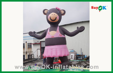 Personagem de banda desenhada inflável do urso inflável bonito cor-de-rosa para anunciar