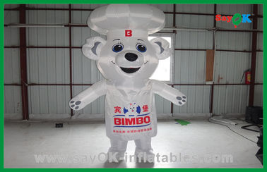 Balões de animais infláveis Publicidade personalizada Branca Urso inflável Personagens de desenhos animados infláveis