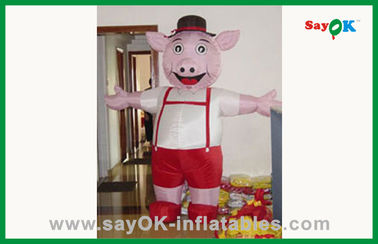Costume que está desenhos animados infláveis Chracter do porco inflável colorido