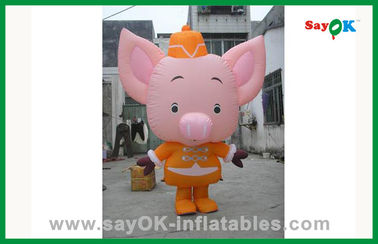Costume que está desenhos animados infláveis Chracter do porco inflável colorido