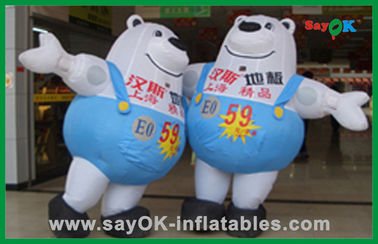 Duplo urso inflável durável promocional Blow Up personagens de desenhos animados infláveis para publicidade