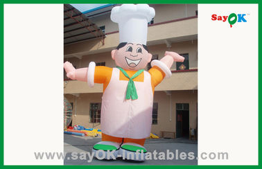 Custom Outdoor Moving Inflatable Chef Inflatable Personagem de desenho animado Inflatable Advertising Man