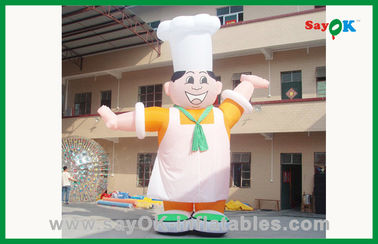 Custom Outdoor Moving Inflatable Chef Inflatable Personagem de desenho animado Inflatable Advertising Man