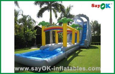 Blow Up Slip N Slide Commercial Kids Air Jumping Castelo à prova d'água com piscina Casa inflável de salto com escorrega