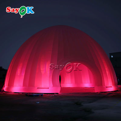Tenda de gramado inflável exterior 15x7.5mH LED Light Inflatable Air Tent para acampamento