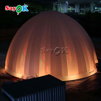Tenda de gramado inflável exterior 15x7.5mH LED Light Inflatable Air Tent para acampamento
