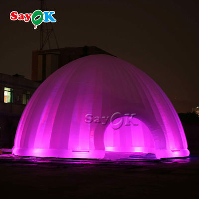 Tenda de gramado inflável exterior 15x7.5mH LED Light Inflatable Air Tent para acampamento