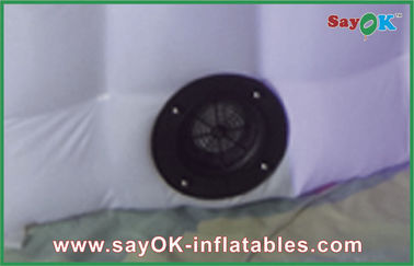 Cabine inflável da foto da cor portátil do rosa da cabine da foto com construção inflável feita sob encomenda do ventilador
