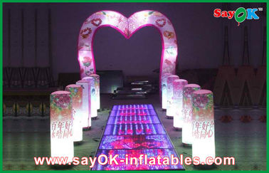 Tamanho personalizado conduzido casamento do brilho da decoração do arco iluminação inflável