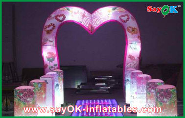Tamanho personalizado conduzido casamento do brilho da decoração do arco iluminação inflável