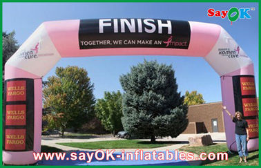 Arco inflável do revestimento inflável cor-de-rosa da cor com impressão do logotipo
