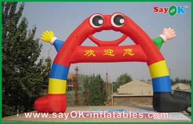 Arco bem-vindo inflável bonito pequeno com mão/pés para a decoração do feriado