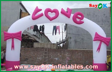 Arco inflável do casamento de pano de Oxford do arco do balão da cidade do partido/arcada inflável da forma do coração para a promoção