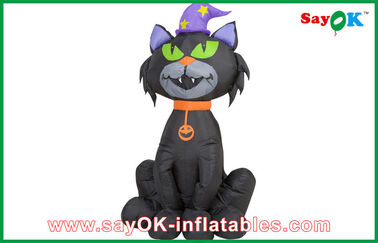 Evento preto Cat Halloween Inflatable Cat Decoration inflável de Dia das Bruxas para o divertimento