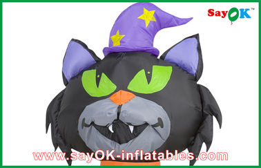 Evento preto Cat Halloween Inflatable Cat Decoration inflável de Dia das Bruxas para o divertimento